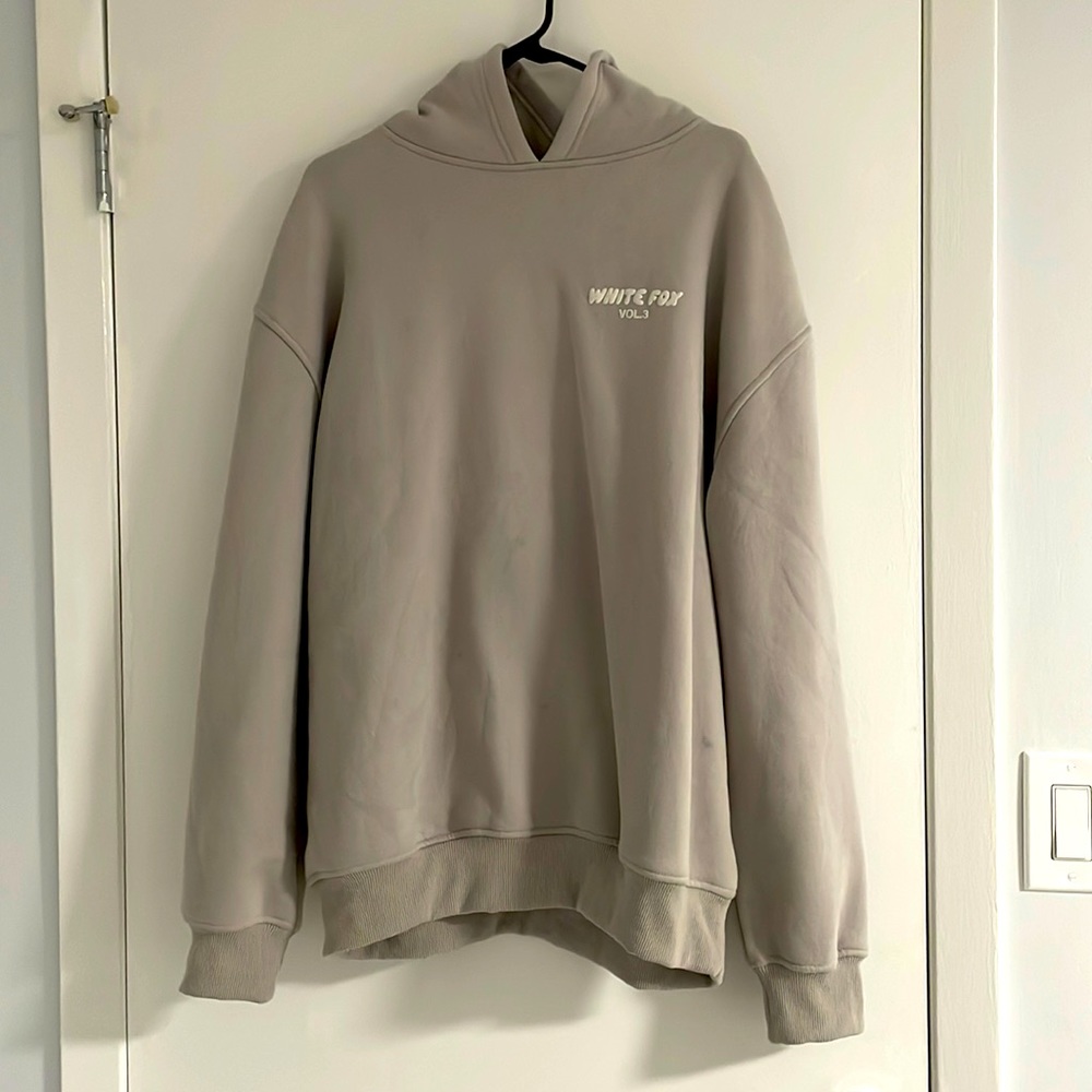 White fox hoodie worn once